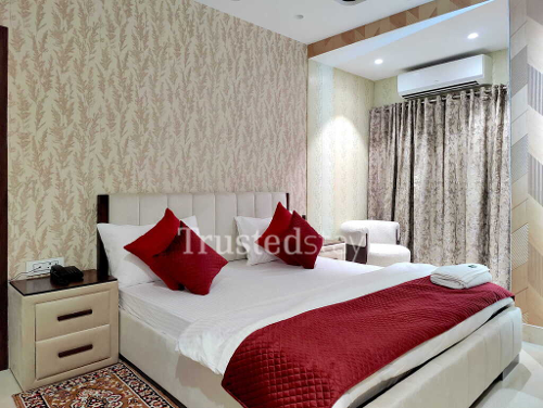 Bedroom of D-7/7203 TrustedStay Service Apartment in Vasant Kunj, New Delhi